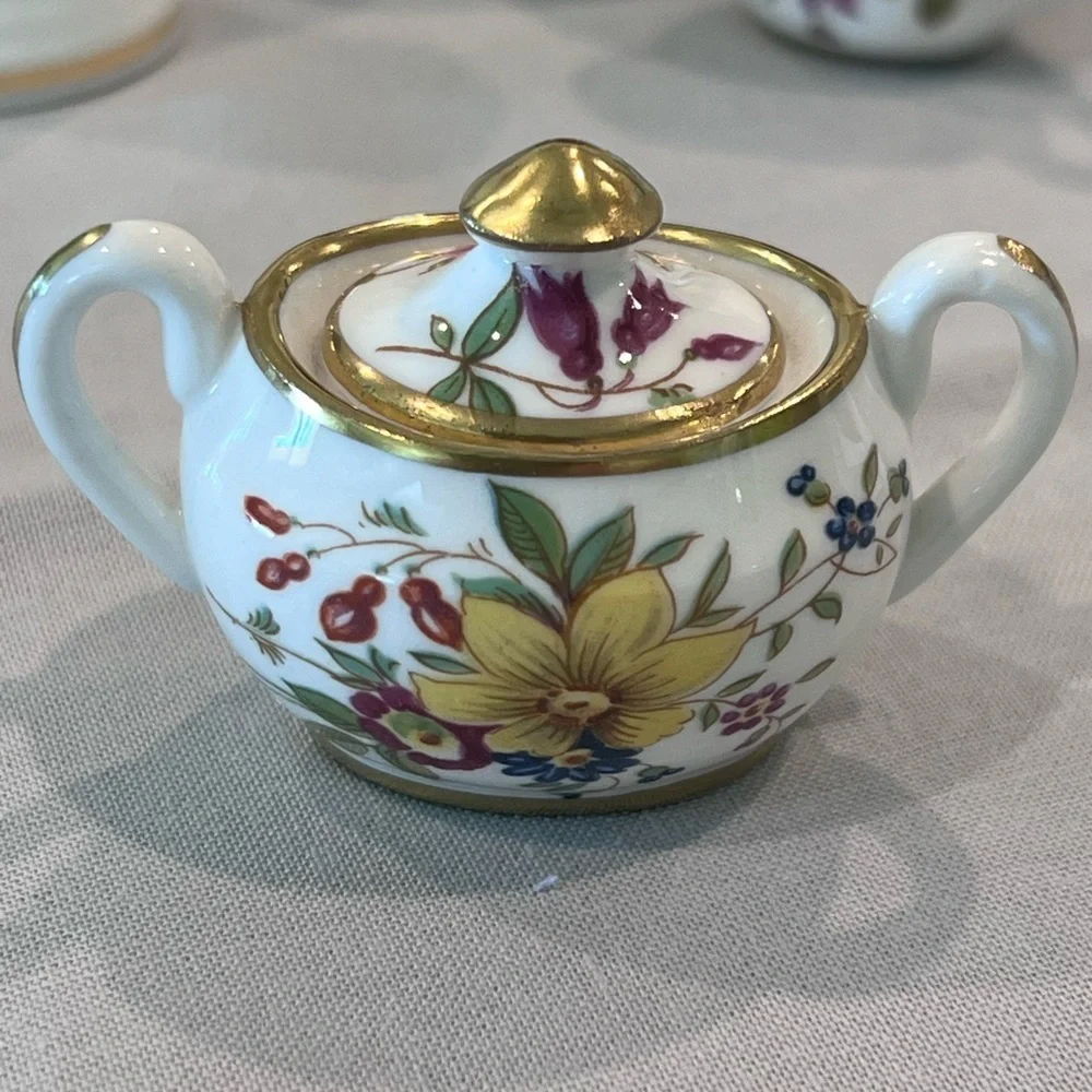 Hammersley Miniature tea set. Oakley miniature cup and saucer